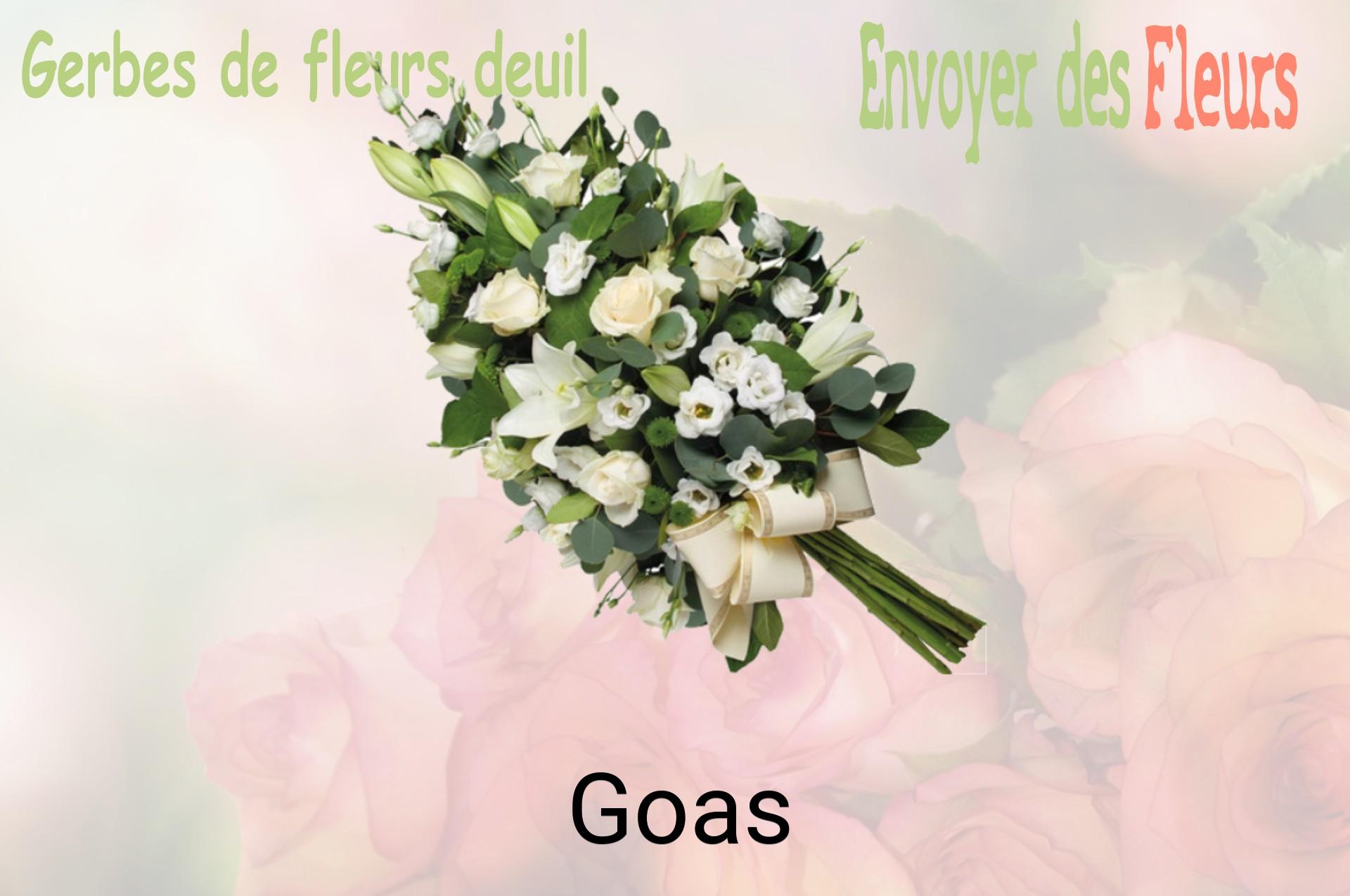 Gerbe de fleurs de deuil livrée à Goas